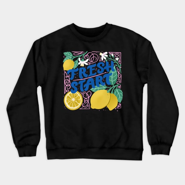 Fresh Start Crewneck Sweatshirt by Palindrome Art